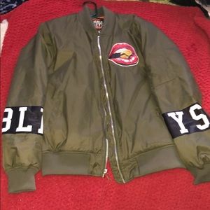 Black keys bomber jacket